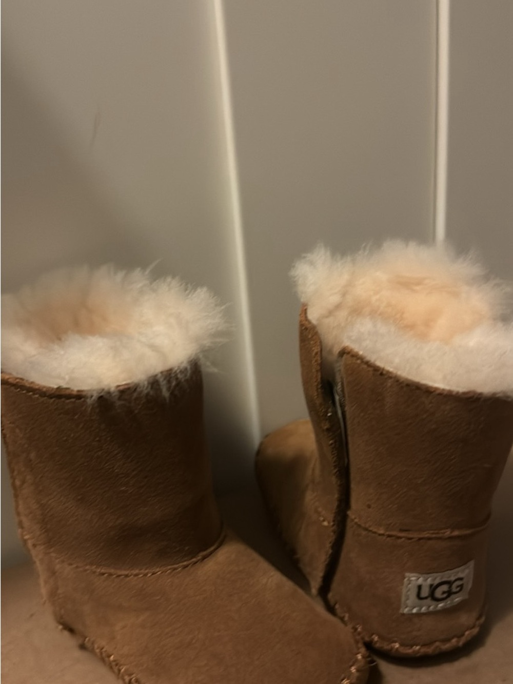 UGG Kids Chestnut Suede Shearling Booties
